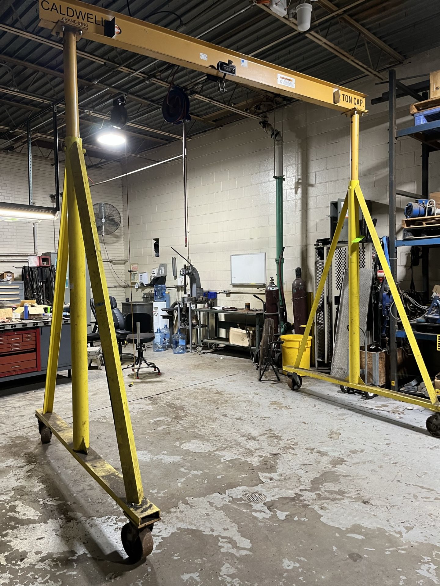 2 TON CAP FIXED HEIGHT GANTRY CRANE CALDWELL KRANE-KING (Located Freehold NJ) (Simple Loading Fee - Image 2 of 5