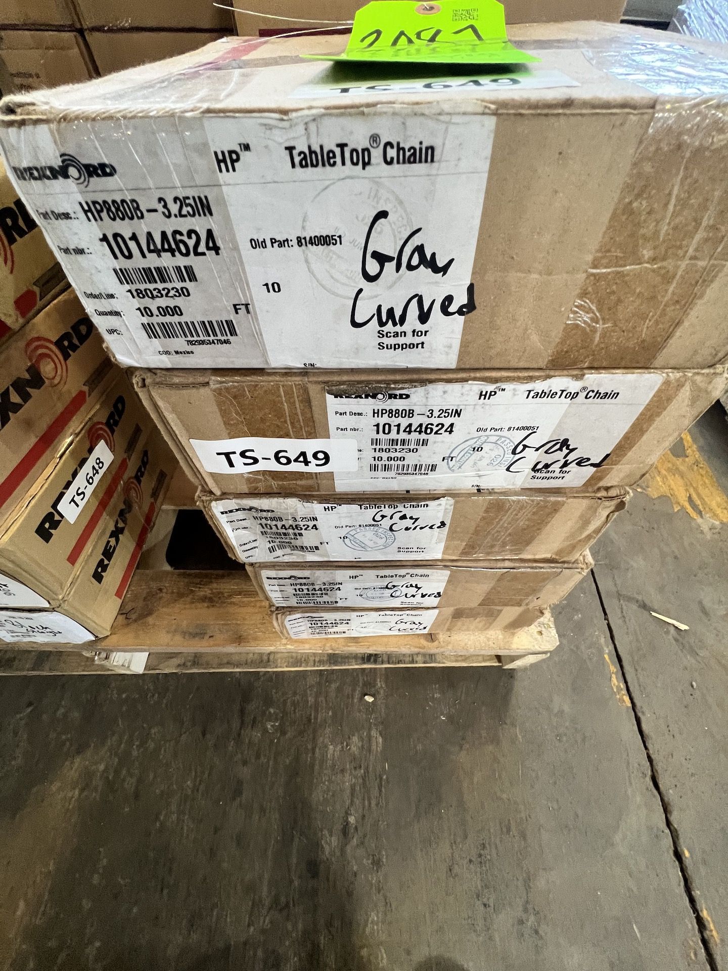 (5) NEW BOXES OF Rexnord TableTop Chain HP880B, 3.25 Inch Wide, Part # 10144624, Box of 10' - Image 3 of 3