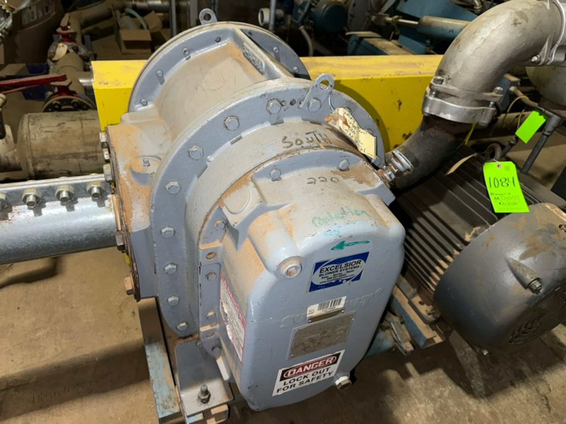 Exscelsior 50 hp Blower Unit, with Baldor Motor, 230/460 Volts, 3 Phase, with Horizontal Receiving - Image 7 of 9