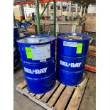 (2) 55-GALLON DRUMS OF BELRAY NO-TOX SYNTRA FOOD GRADE SYNTHETIC OIL 46