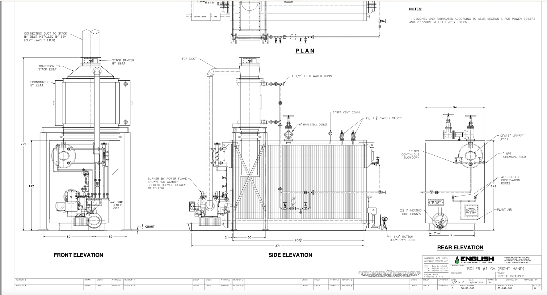 2015 English Boiler & Tube Inc. Boiler System, M/N 30-DS-300, S/N 35-042, MAWP 300 PSI, Total Ht. - Image 37 of 37