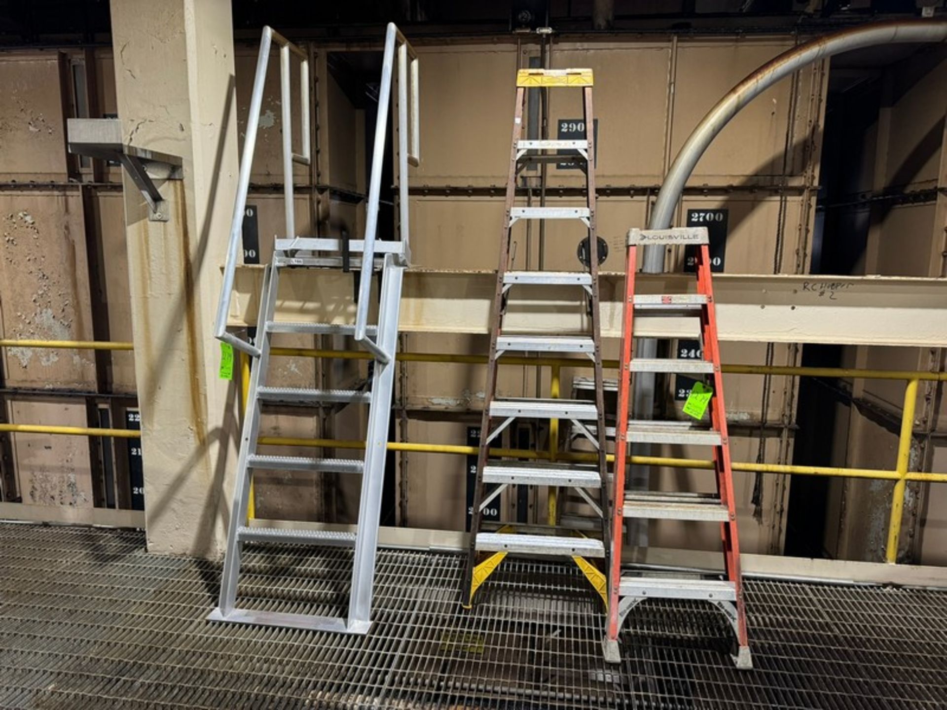 1-Louisville 6 ft. A-Frame Ladder, 1-Werner A-Frame Ladder, with 1- Railing Ladder (LOCATED IN