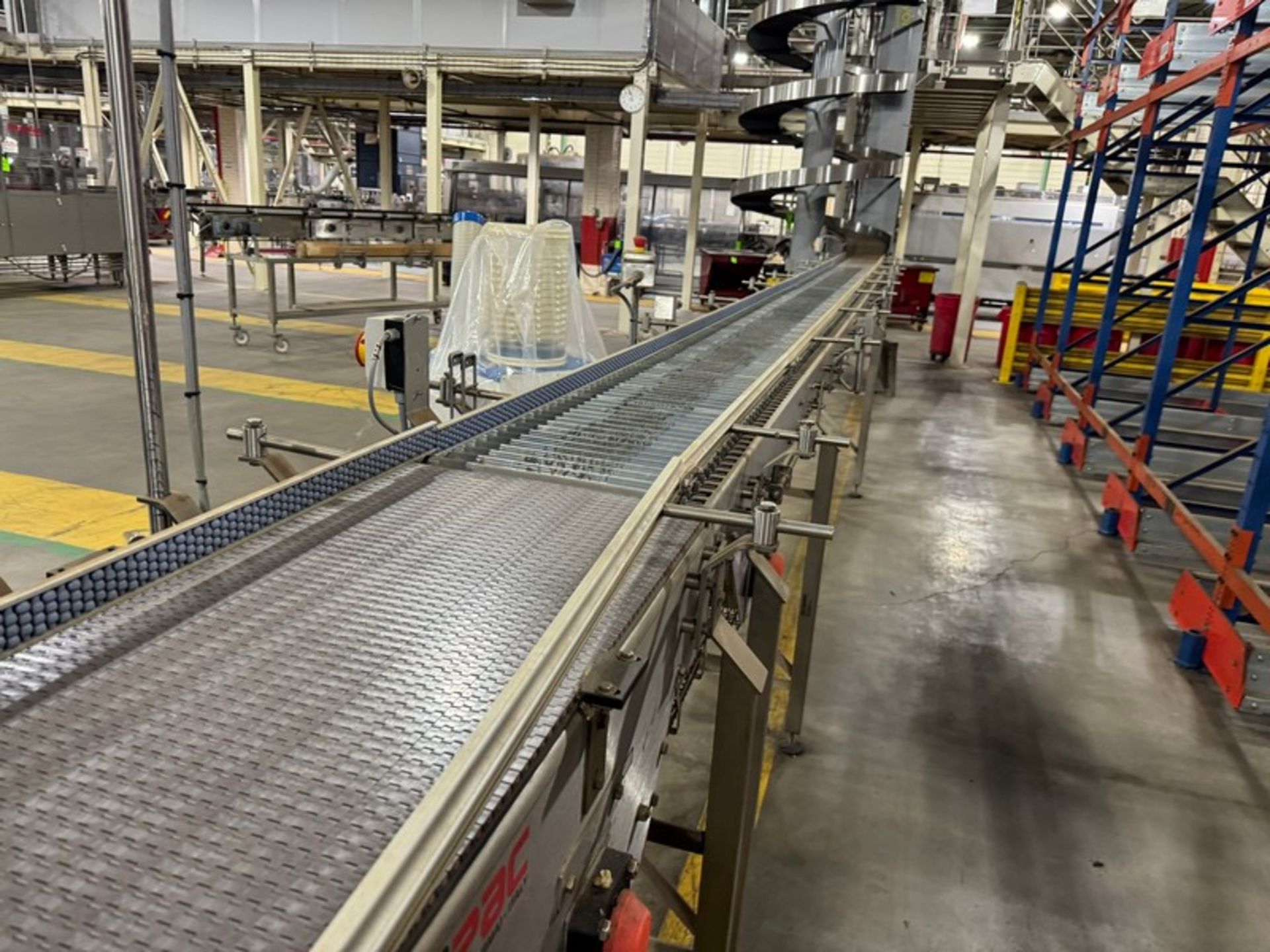SIPAC Straight Section of Roller Conveyor, with Aprox. 16” W Guides, Overall Length: Aprox. 30 ft. - Image 5 of 6