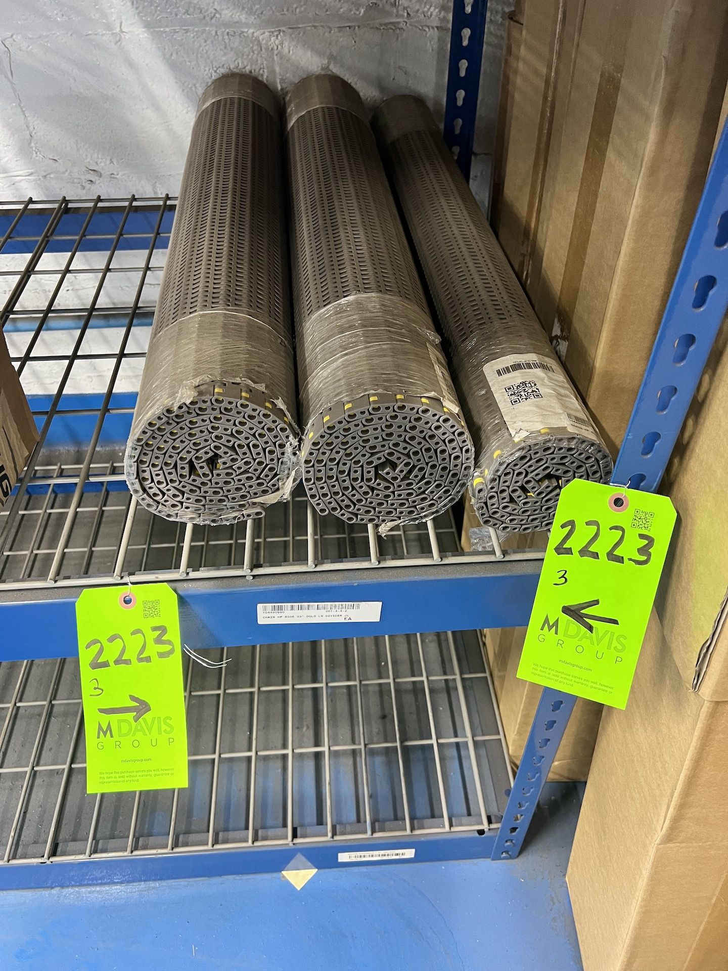 (3) ROLLS OF REXNORD MATTOP CHAIN