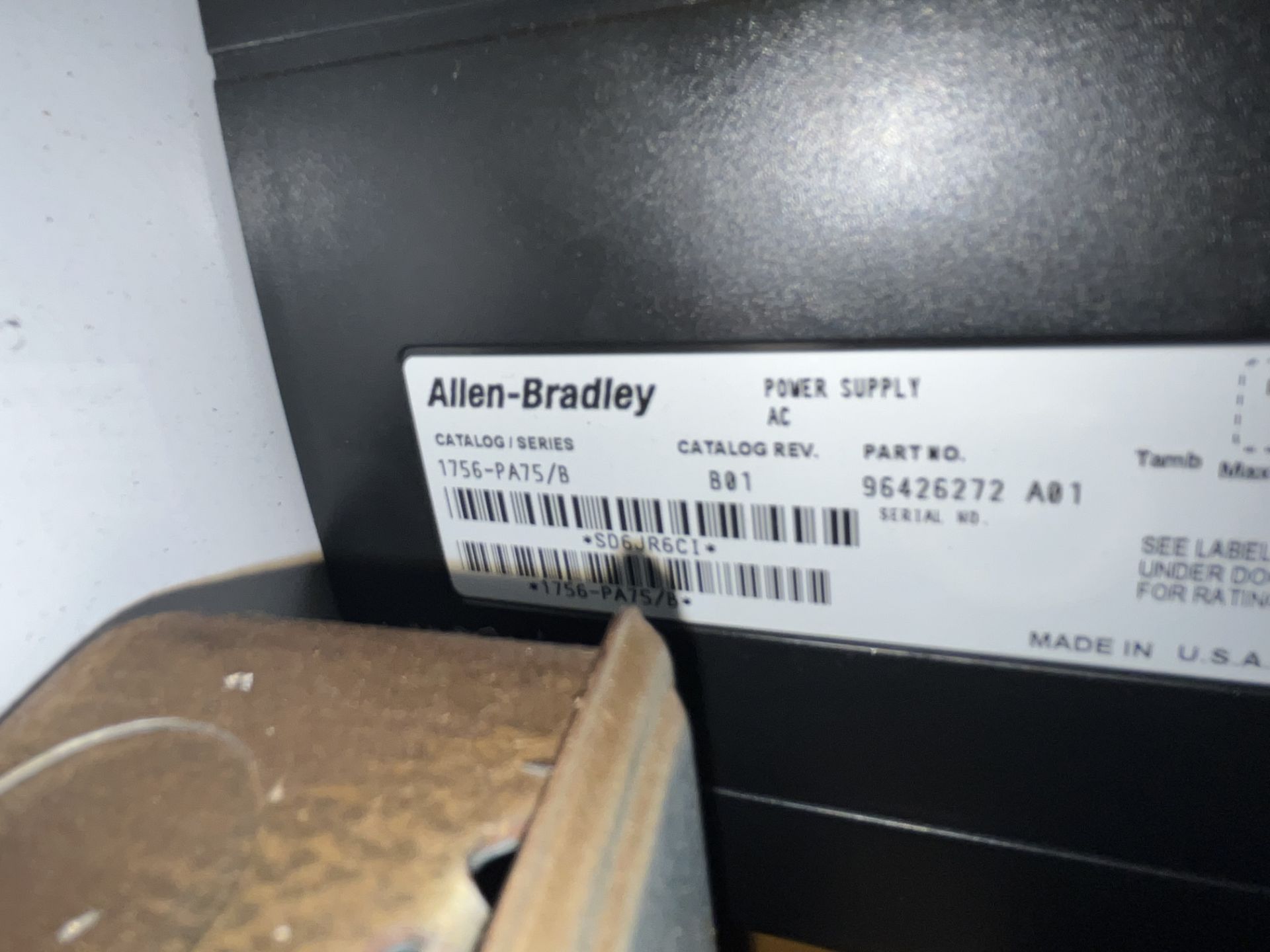 ALLEN-BRADLEY 11 SLOT CATALOG SERIES 1756-PA75/B (Located Freehold, NJ)(Simple Loading Fee $275) - Image 4 of 6