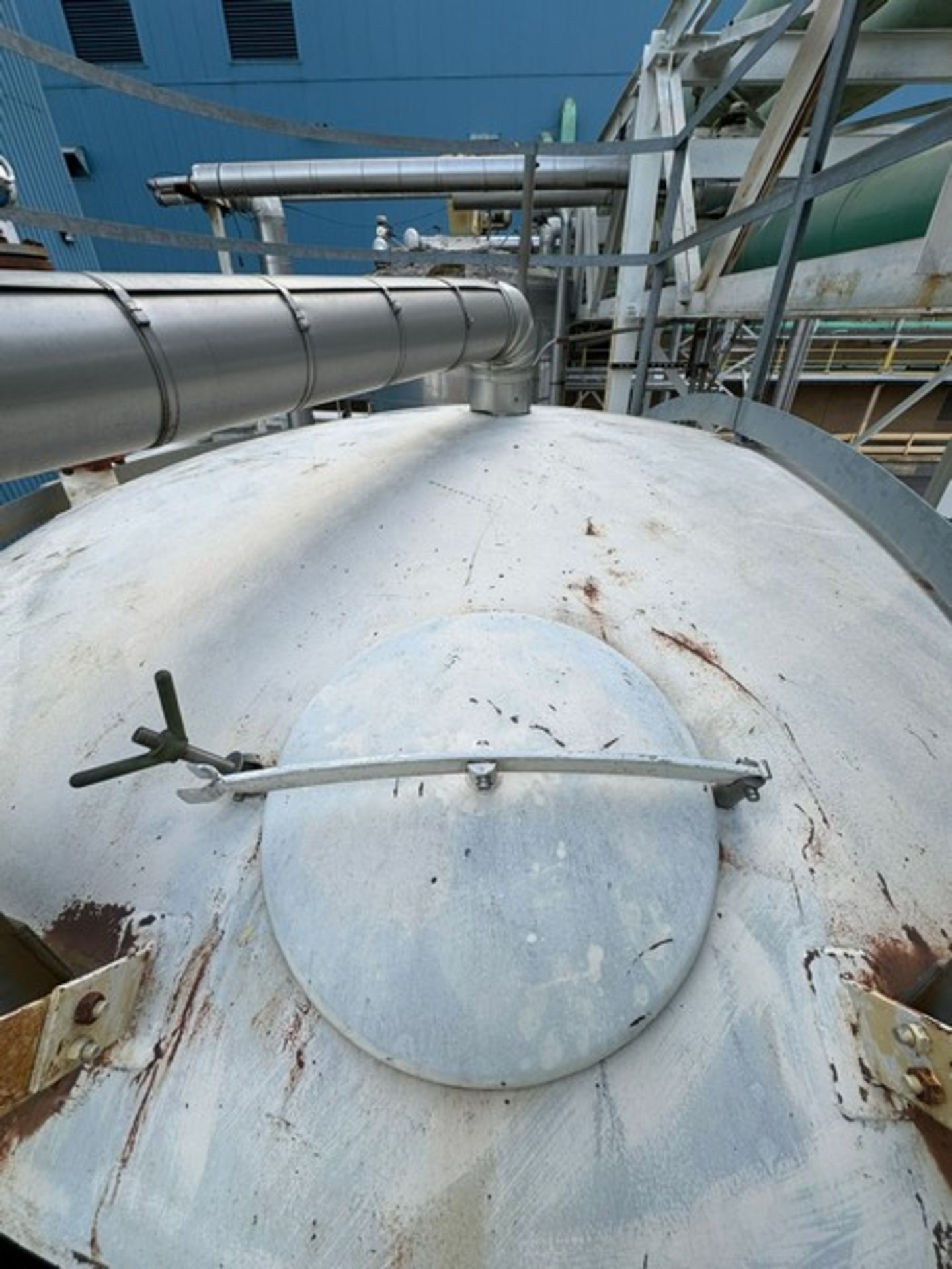 12,000 Gal. Vertical Tank, Mounted on Mild Steel Legs (LOCATED IN FREEHOLD, N.J.) - Image 6 of 11