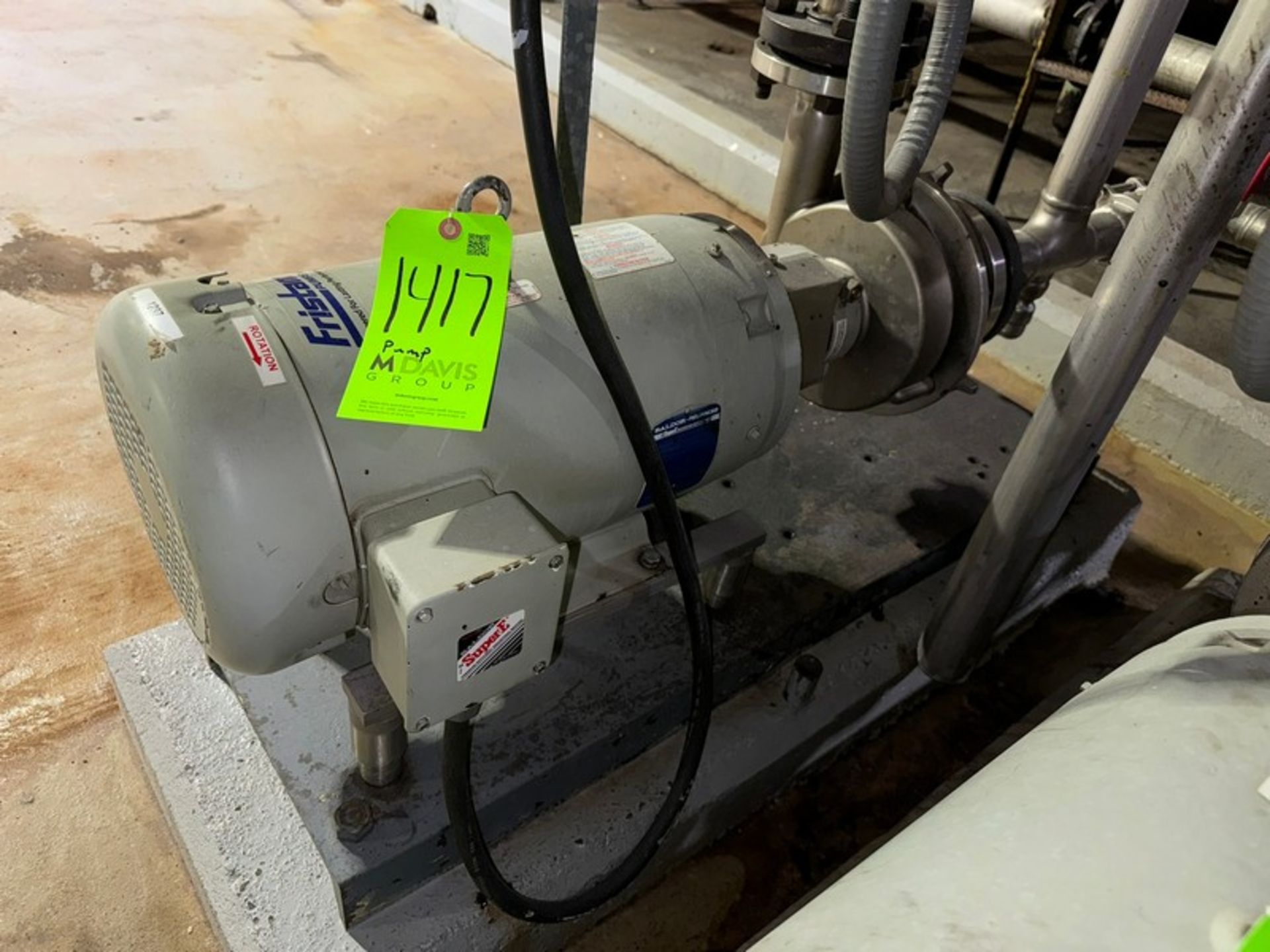 Fristam 15 hp Centrifugal Pump, with Baldor 3500 RPM Motor, 230/460 Volts, 3 Phase (LOCATED IN