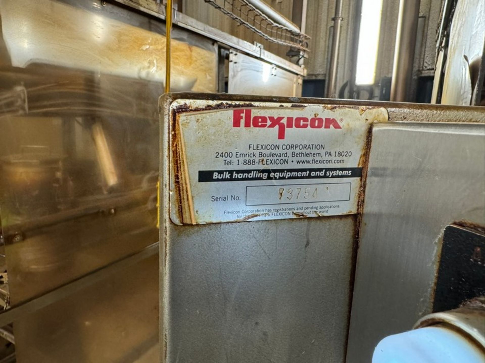 Flexicon Super Sac Unloading Station, S/N 73754, Includes Harrington 2-Ton Hoist, S/S Super Sac - Image 6 of 11