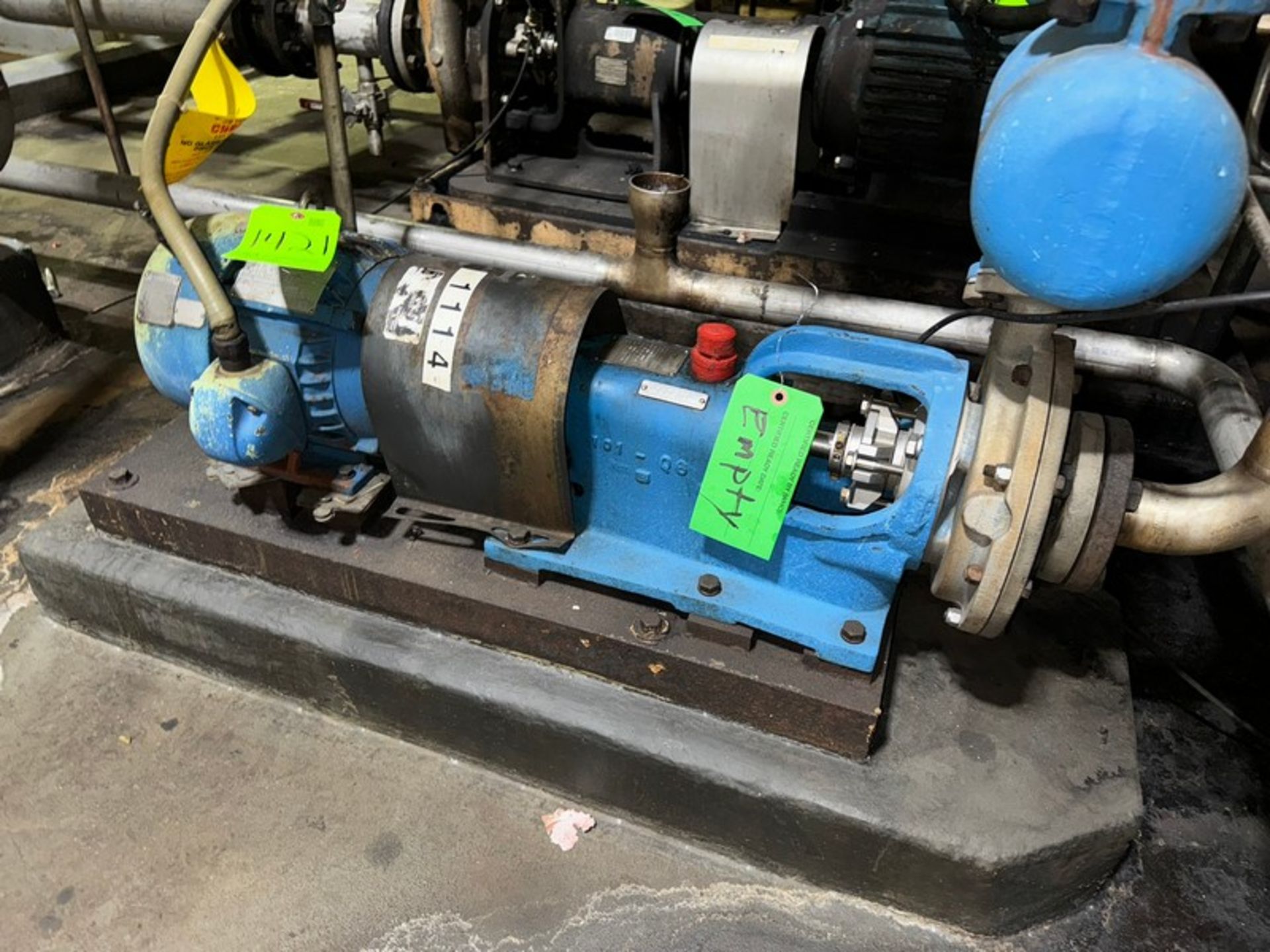 LaBour 3 hp Pump, M/N 10 DHL, S/N W32604, Size 2 x 2 x 8, 40 GPM, with Premium Electric Motor, - Image 2 of 4