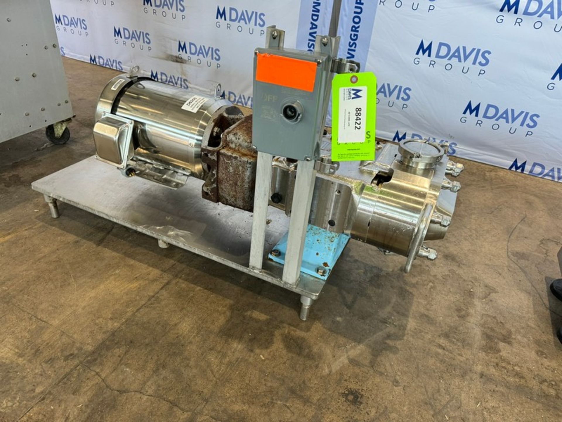 Waukesha Cherry-Burrell 10 hp Positive Displacement Pump, M/N 130U2, S/N 34773 03, with Sterling S/S