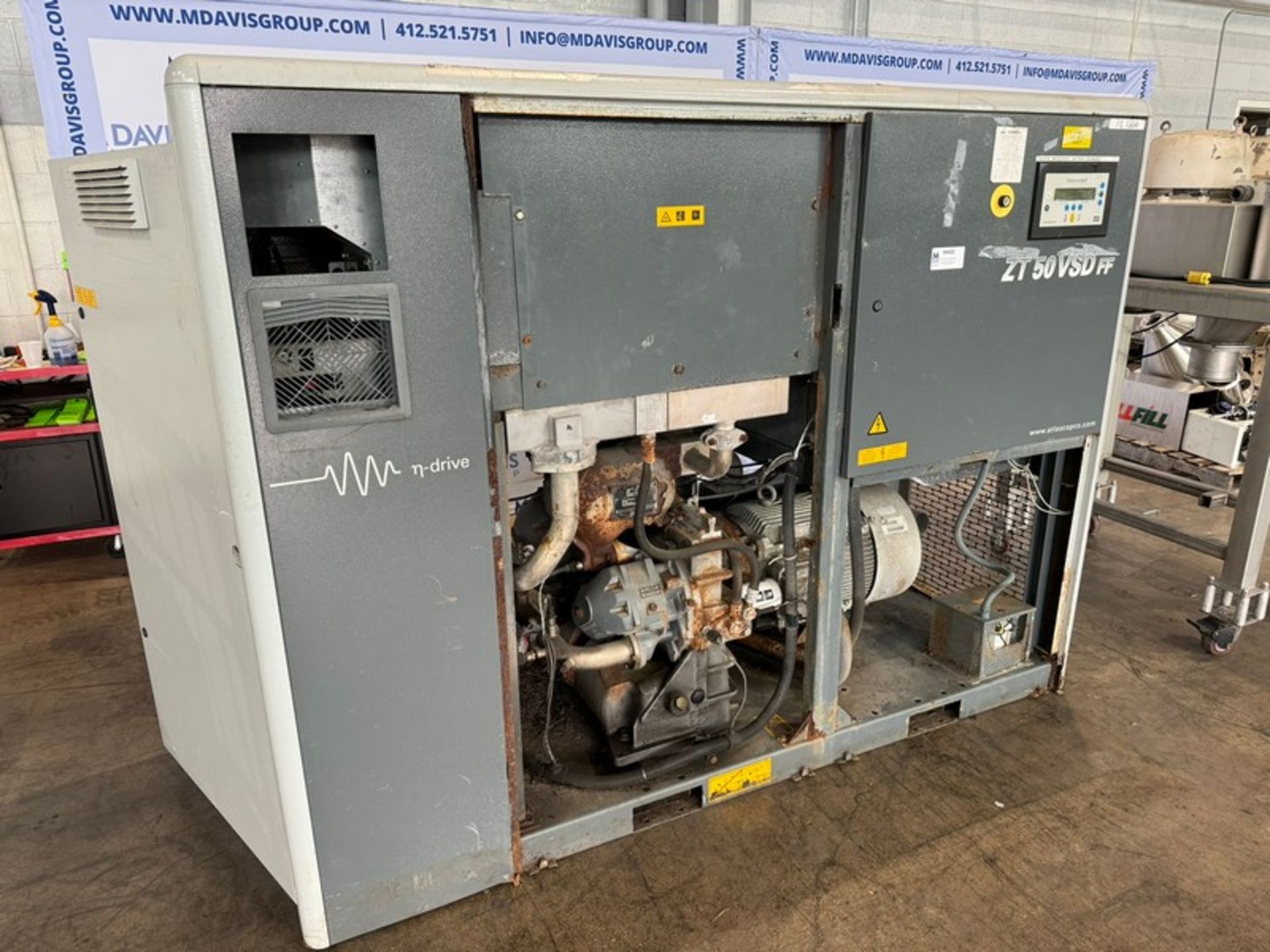 Atlas Copco Air Compressor, M/N ZT 50 VSD FF, S/N AII705547, with Motor & Compressor Head (INV#