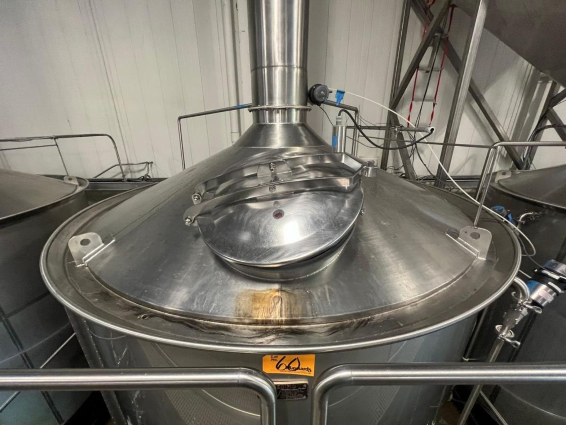 2012 Specific Mechanical Systems 72 BBL S/S Brew Kettle, S/N RMP-136-12, Aprox. 93" Dia., Includes - Image 9 of 13