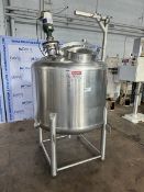 Aprox. 250 Gal. S/S Single Wall Mix Tank, Vessel Dims.: Aprox. 32" Tall x 48" Dia., with S/S