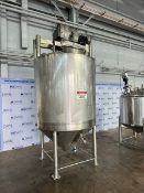 Mueller Aprox. 800 Gal. S/S Vertical Tank, S/N H39152-1, with Jacketed Cone Bottom, Vessel Dims.: