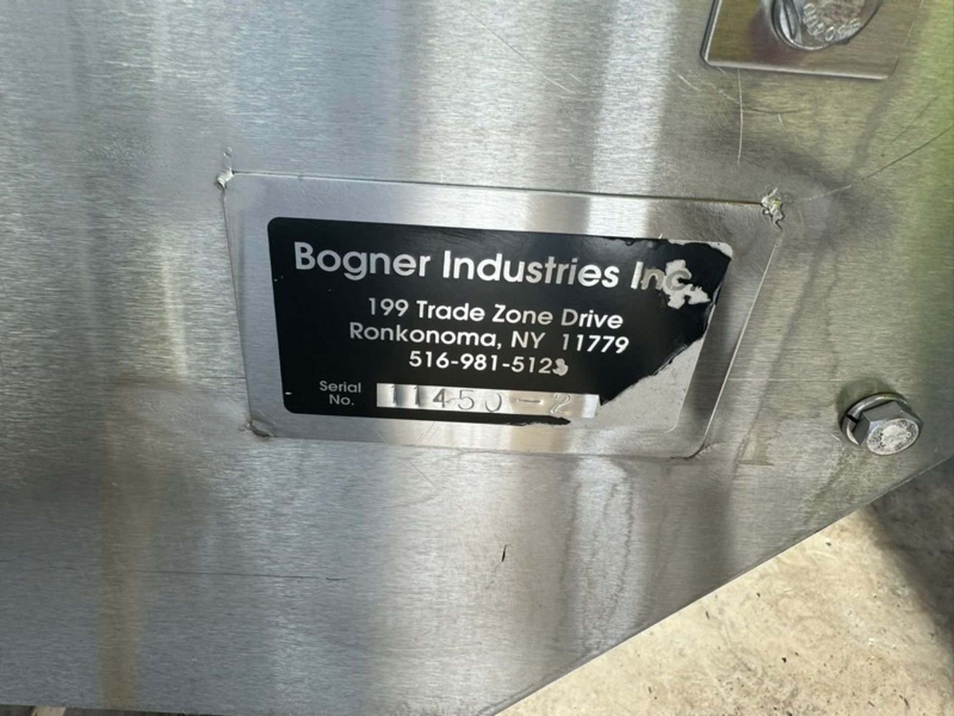 Bogner Industries Inc. Straight Section of Conveyor, Aprox. 15 ft. L x 18" W Belt x 35" H Belt to - Image 6 of 9