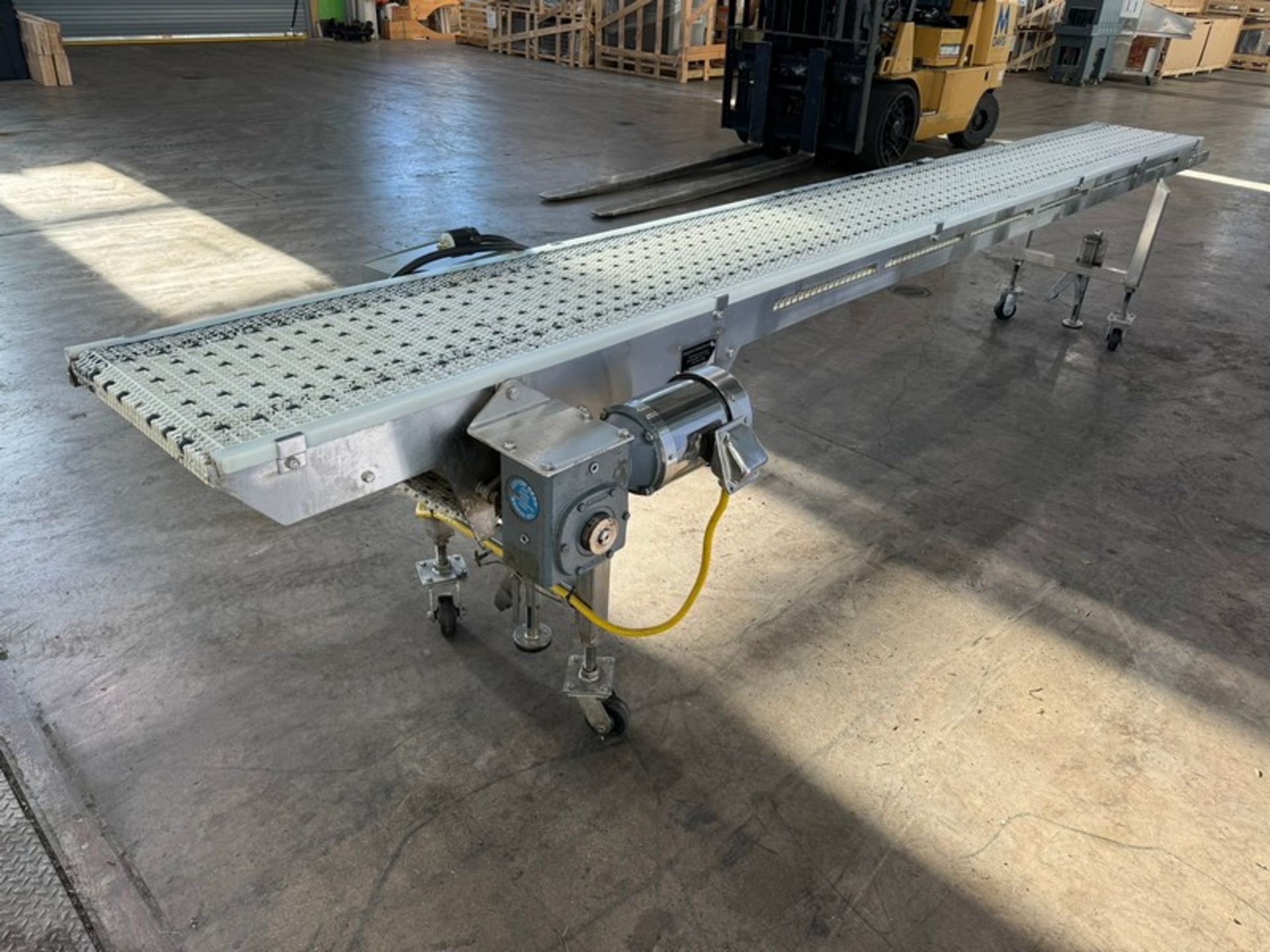 Bogner Industries Inc. Straight Section of Conveyor, Aprox. 15 ft. L x 18" W Belt x 35" H Belt to - Image 3 of 9