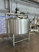 Walker 500 Gal. S/S Jacketed Mix Tank, M/N PZ--CB-CR, S/N WEP-73775-2, Jacket 150 PSIG MAWP @ 350 F,