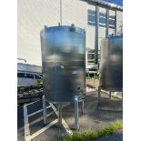 Aprox. 500 Gal. S/S Single Wall Tank, Internal Dims.: Aprox. 68” Tall x 48” Dia., with Hinge Lid,