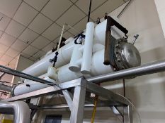 S/S Ammonia Chiller For Brine, Aprox. 14 ft. L,Mounted on S/S Legs(LOCATED IN MANTECA, CA)(