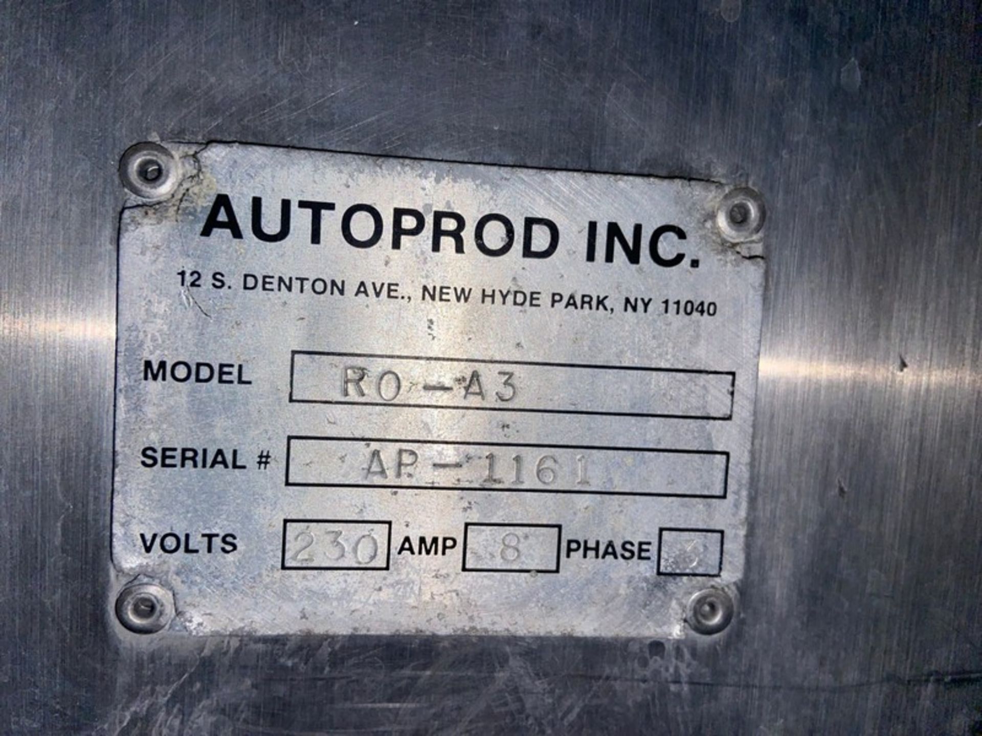 Autoprod 8-Station Rotary Tub Filler, M/N RO-43,S/N AP-1161, 230 Volts, 3 Phase (LOCATED IN MANTECA, - Bild 5 aus 5