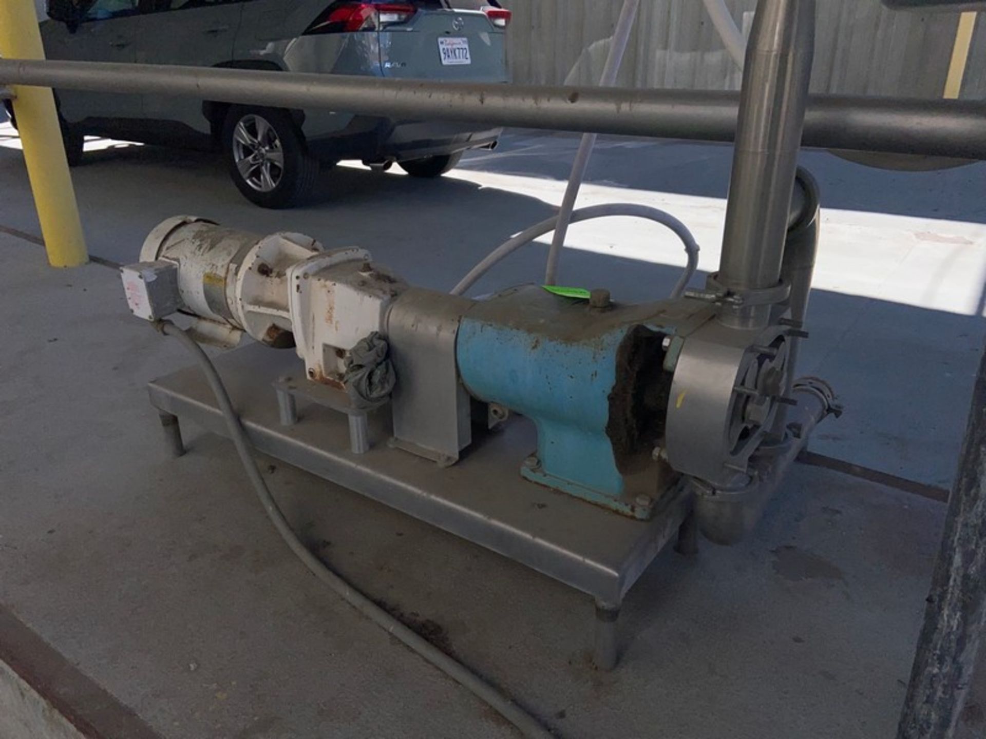 GH 5 hp Positive Displacement Pump, M/N GHPP-632,S/N 91-10-4692A, with Baldor Motor, with S/S Head