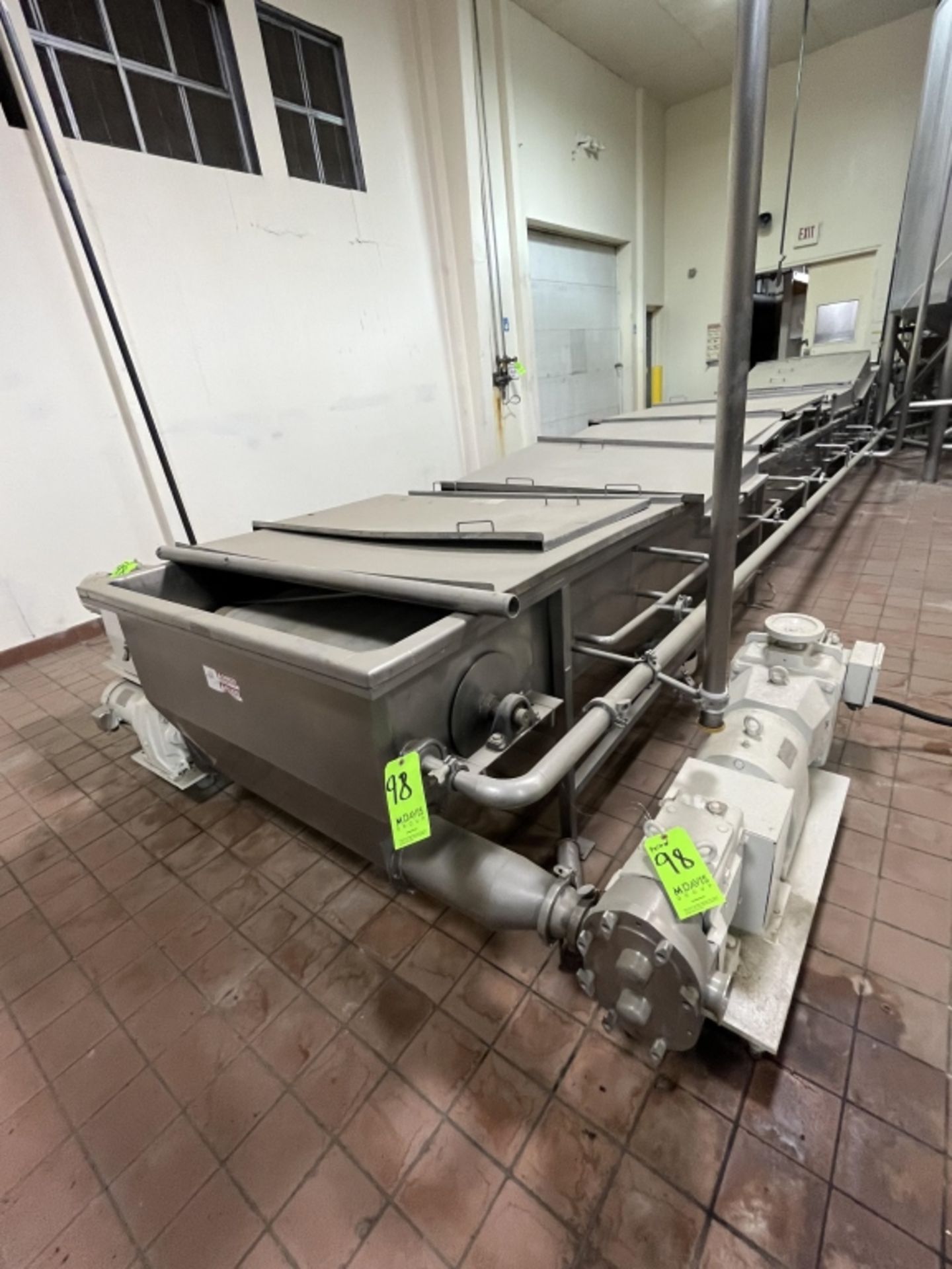 Ricotta Cheese Traugh, with Aprox. 37” WConveyor, with Single Wall S/S Traugh, Includes 10 hp PD - Image 2 of 20