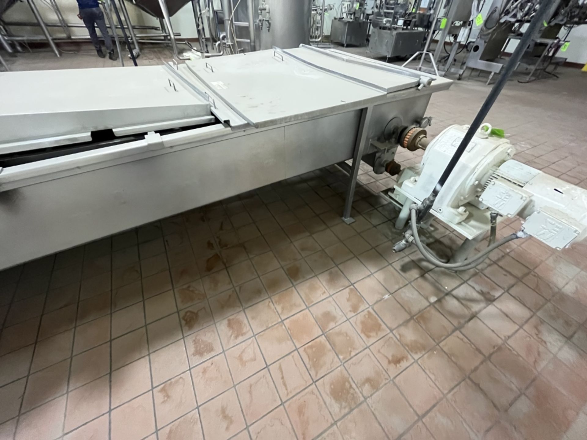 Ricotta Cheese Traugh, with Aprox. 37” WConveyor, with Single Wall S/S Traugh, Includes 10 hp PD - Image 3 of 20