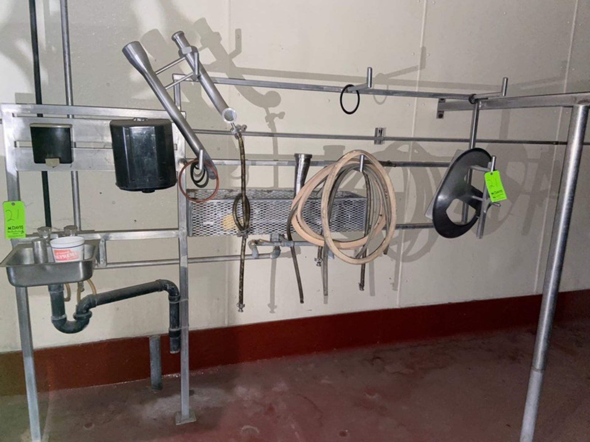 S/S Rack with Assorted S/S Fittings, with TankCIP Door S/S Single Bowl Sink (LOCATED IN MANTECA, - Image 2 of 2