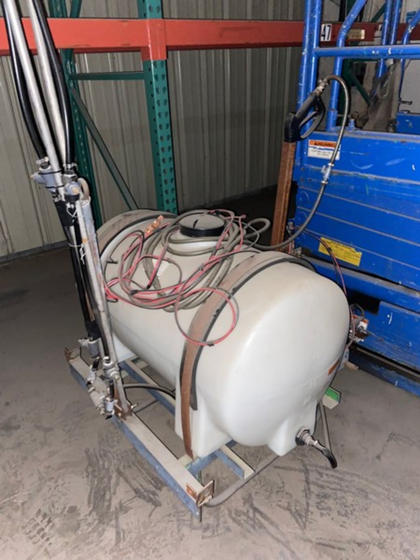 Plastic Sprayer Unit, with Plastic Tank, Mountedon Frame (LOCATED IN MANTECA, CA)(RIGGING, - Image 2 of 3