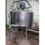 Crepaco ____ Gal. S/S Single Wall Mix Tank, S/NR0541, with (2) CIP Spray Balls, Mounted on S/S