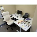 Contents of Office Area, Office Furniture, Desks, Chairs, Marker Boards, Cork Boards, Filing Cabinet