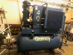 Quincy Screw Air Compressor, Water Cooled, Hrs. 82045.2 (Load Fee $300) (Located Union Grove, WI)