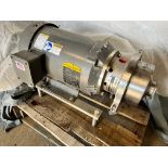 Used Sanitary Stainless Steel Centrifugal Pump 2 X 1 X 4.5. Built by SPX. 5 Hp Motor. (Item #13980-