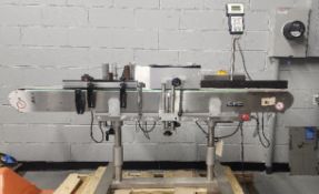 CVC300 Wrap-Around Sensitive Labeler with HHT System (Located Deer Park, NY)