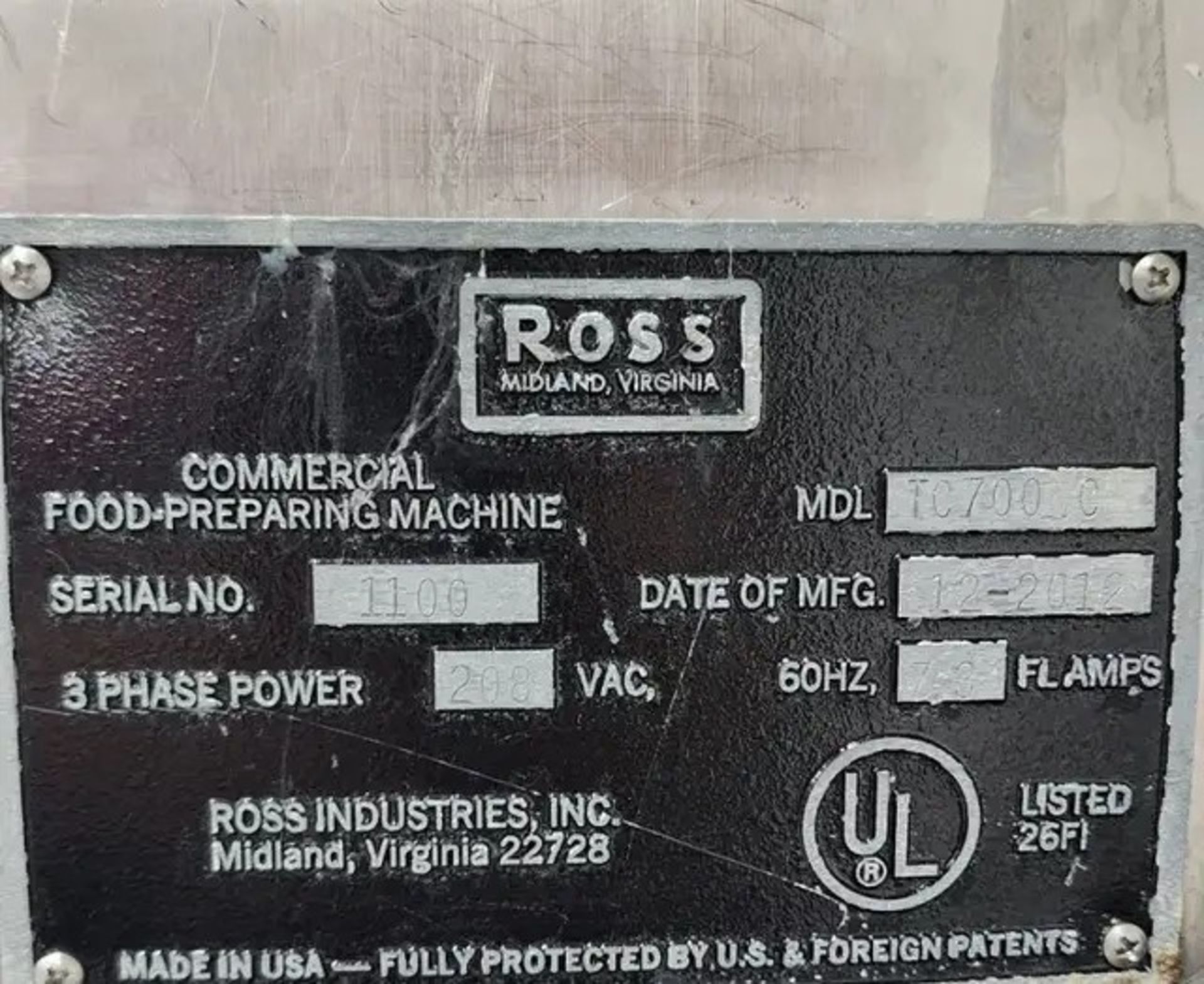 Ross Needle Tenderizer Model TC700C, tenderize bone-in and bone-less meats , production rate up to - Image 6 of 6