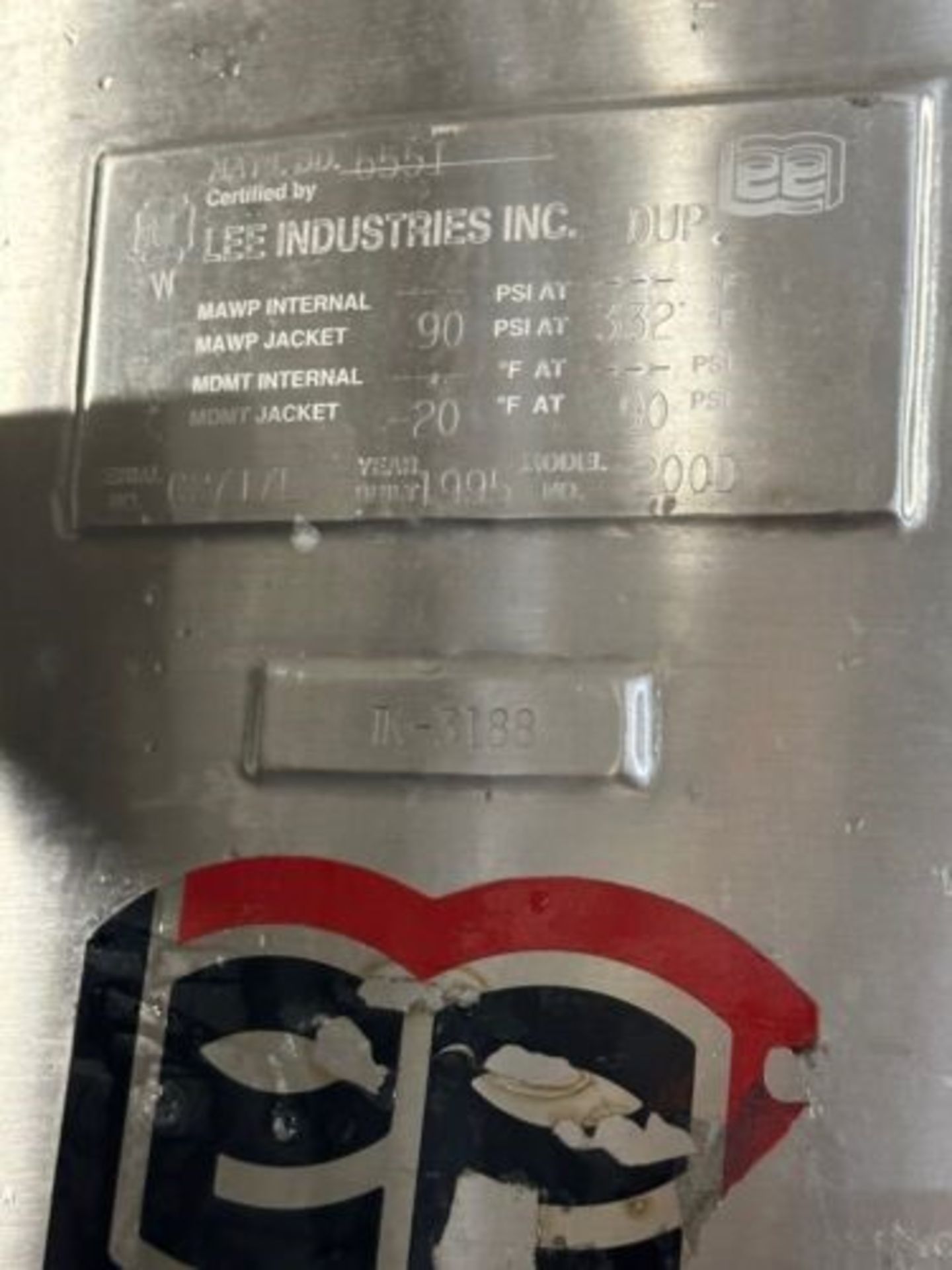 Lee 200 Gallon Kettle, Stainless Steel, Last Used in Cosmetics (Loading Fee $500) (Located FOB - Bild 3 aus 3