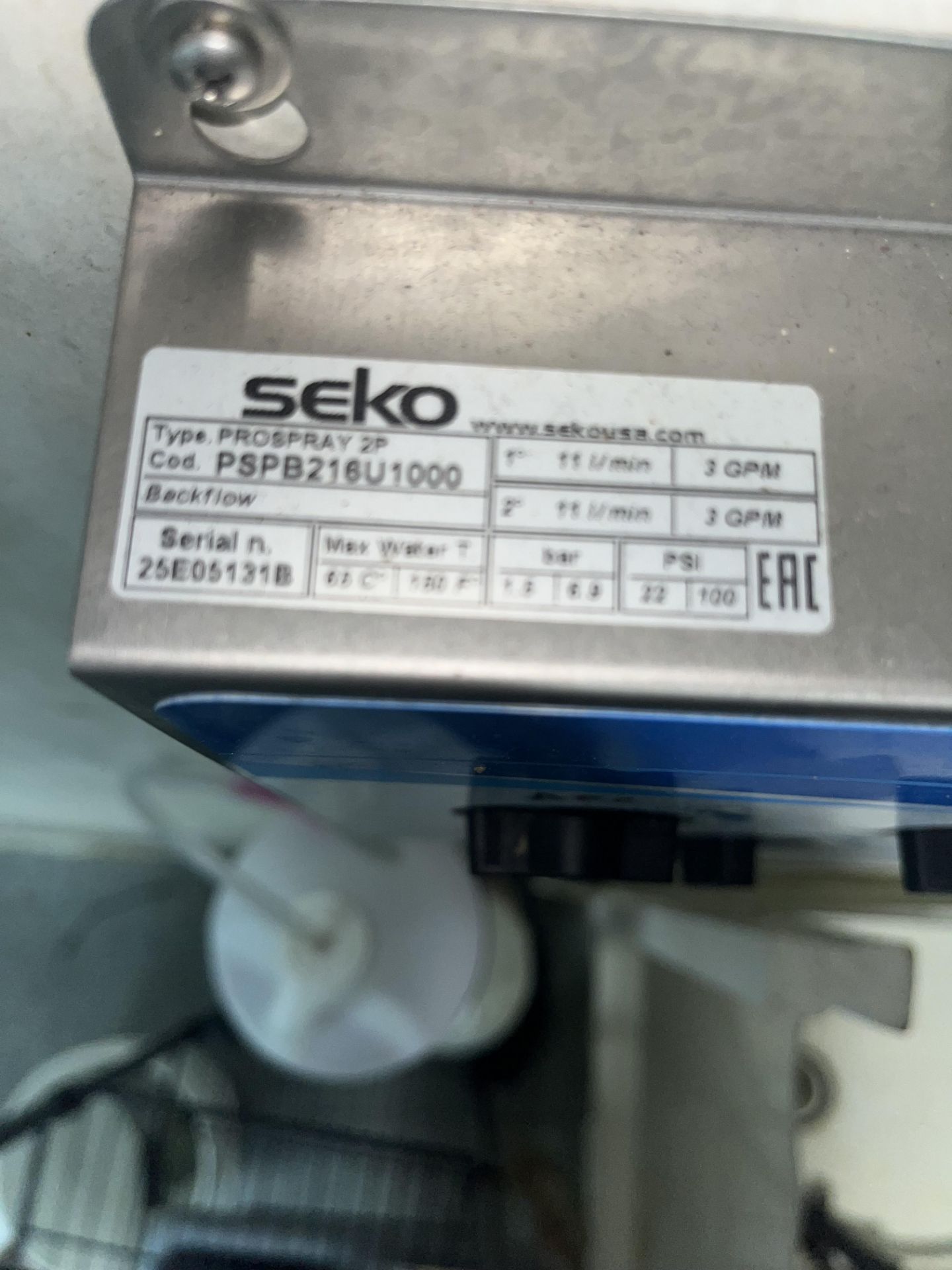 SEKO CLEAN STATION TYPE PROSPRAY:2P COD:PSPB216V1000 SERIAL#25E05131B (Located Cleveland, OH)