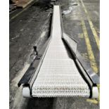 Aprox. 10" Wide x 201" Long Incline Intralo Belt Conveyor with 12" High Infeed, 41" High Discharges,