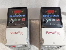 ALLEN-BRADLEY PowerFlex 4 Variable Frequency Drives (Lot of 2); 0.5 HP; CAT 22A-D1P4N104 Ser A (