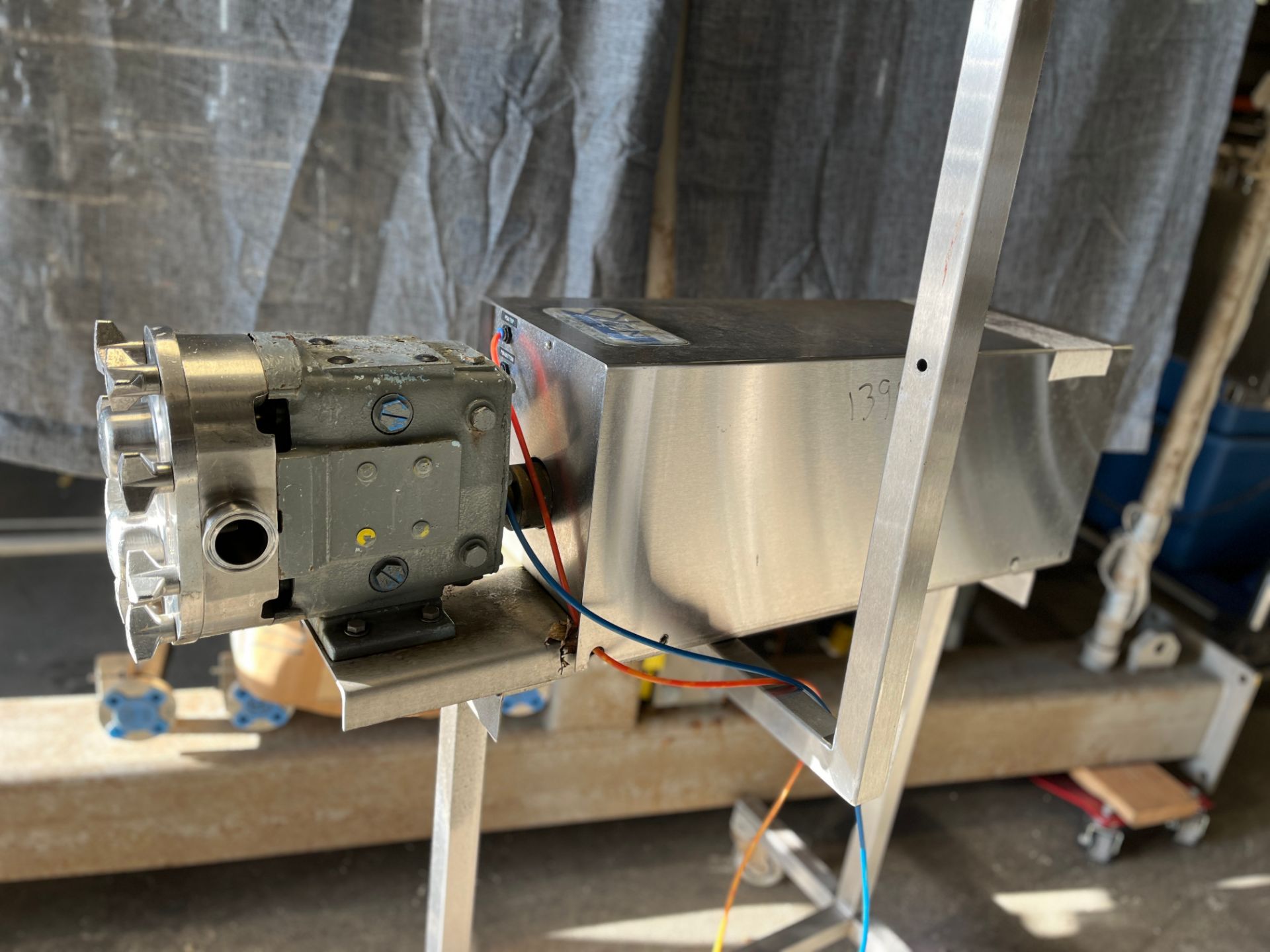 Used Waukesha Sanitary Stainless Steel Positive Displacement Pump, Model 30 SN 2392699 - (Item #