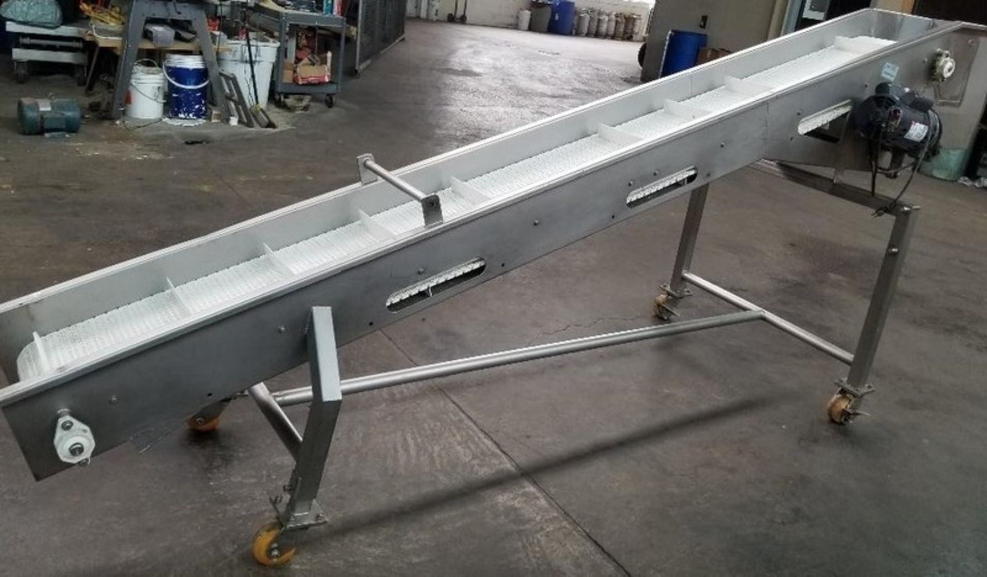 Marchant Schmidt S/S Incline Cleated Conveyor, Aprox. 12" W X 130" L, Unit last used the food - Image 3 of 10