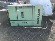 Sullair LS-10 Screw Air Compressor, Air Cooled, Hrs. 12772.3 (Load Fee $400) (Located Union Grove,