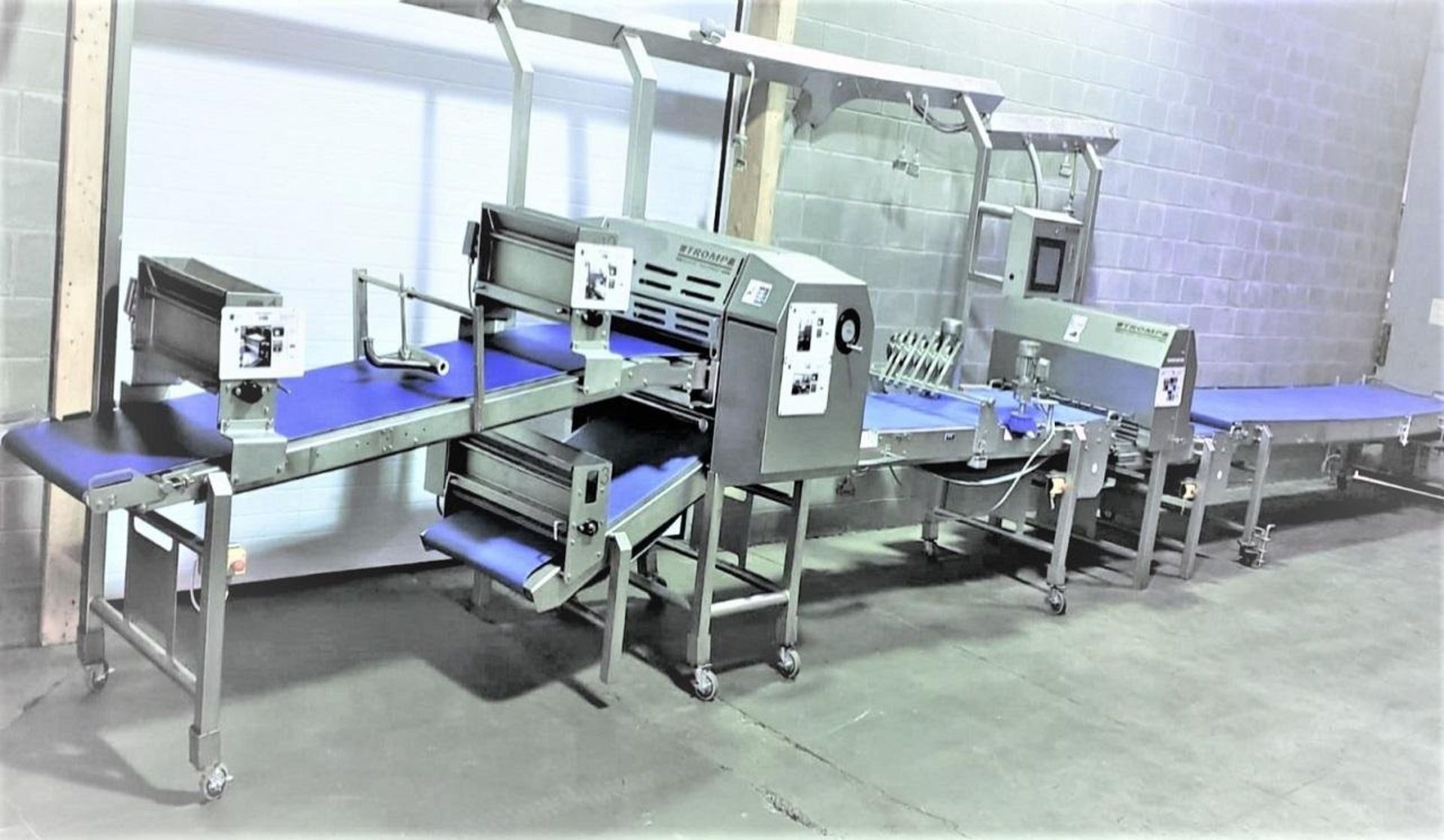 Tromp Bakery Line multi-purpose S/S Combines Dough and Flour Depositin, With Roller Sheeting, Fold - Image 6 of 11