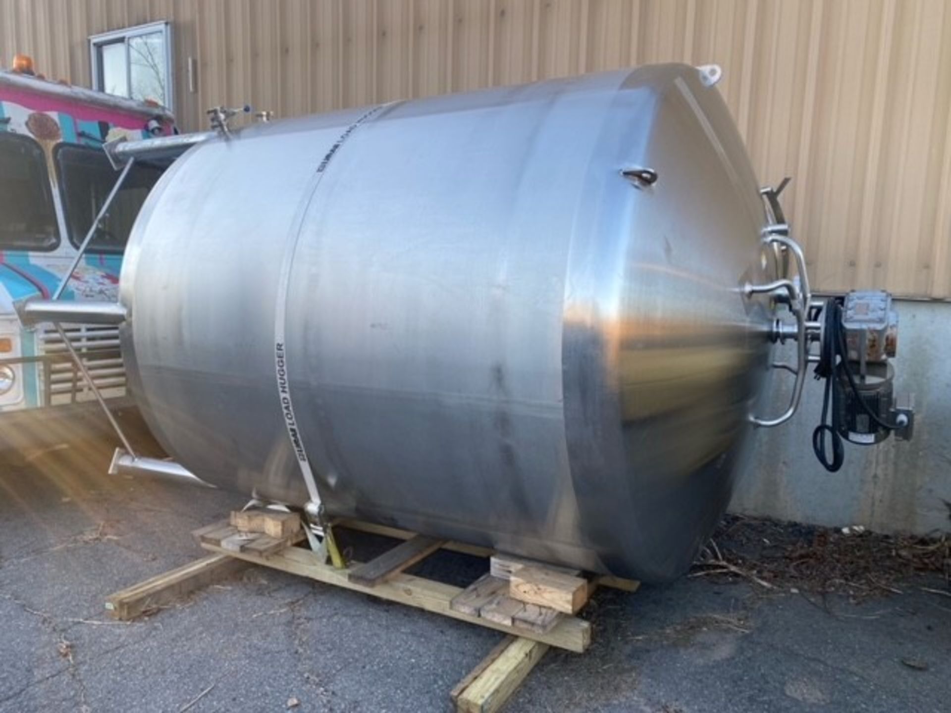 APV Crepaco 2,000 Gal. Capacity Single Wall S/S Dome-Top Tank, Model CCA, S/N K-2210 with Mixer