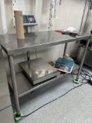 STAINLESS STEEL WORK TABLE DIMS() (Located Cleveland, OH)