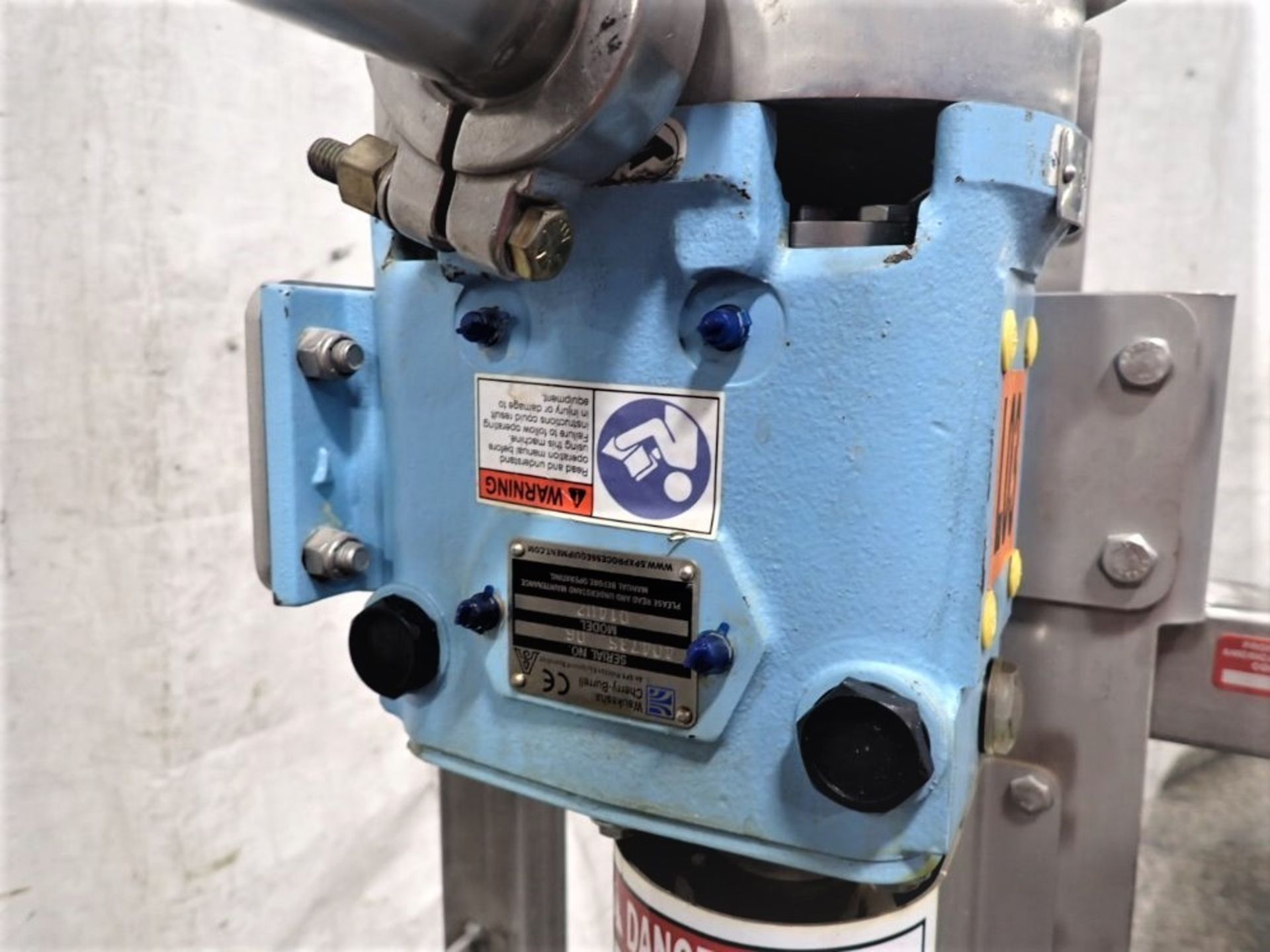Waukesha S/S Sanitary Posiitive Displacement Pump, Model 014U2, S/N 404735 - 06 with SEW - Image 3 of 10
