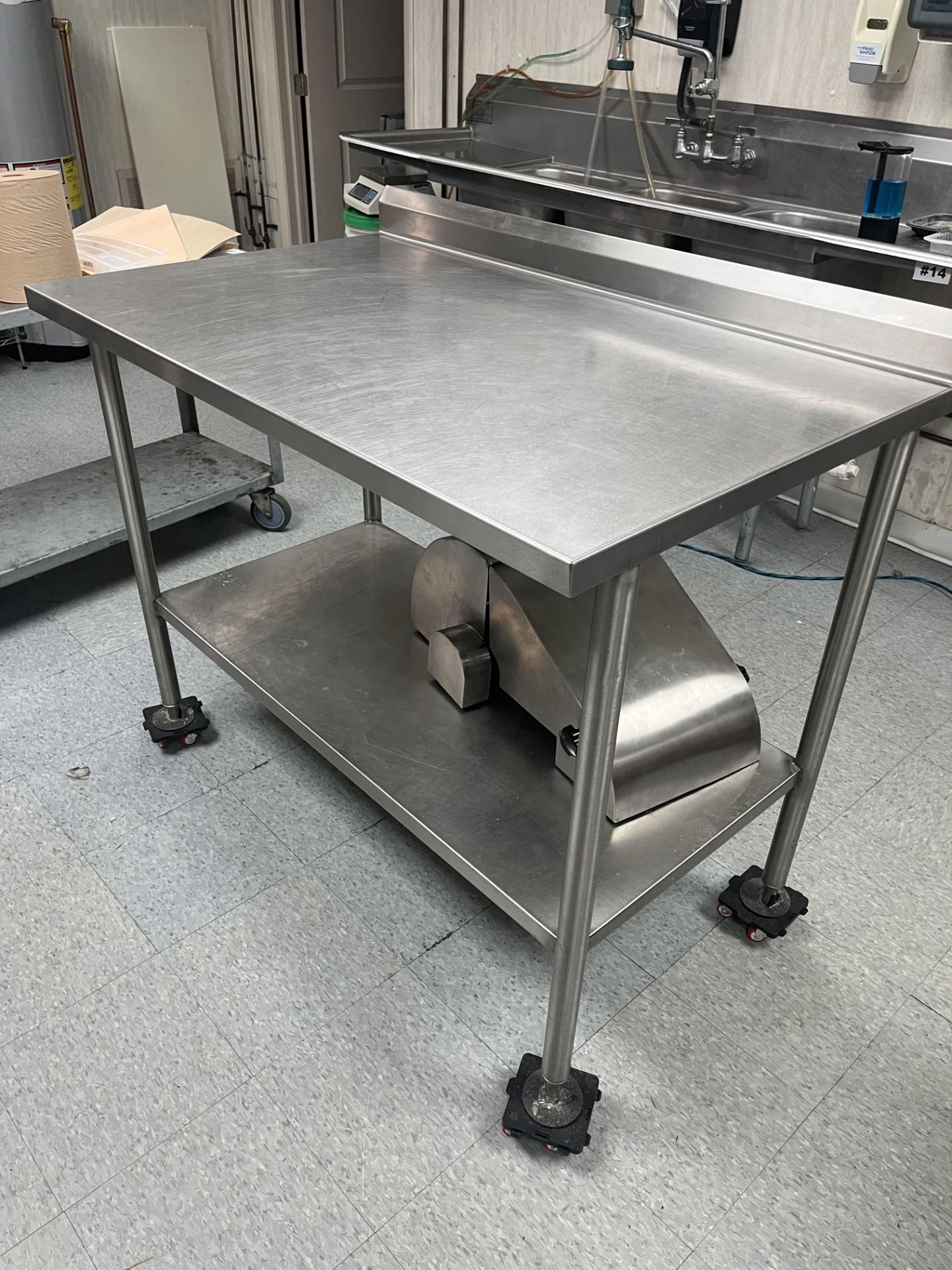 STAINLESS STEEL WORK TABLE DIMS APPROX 48" L 29" W 40" H (Located Cleveland, OH) - Image 2 of 3