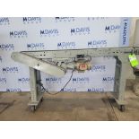 Straight Section of Power Conveyor, Aprox. 70" L x 6" W Rubber Belt, with 0.33 hp Drive, 1725 RPM