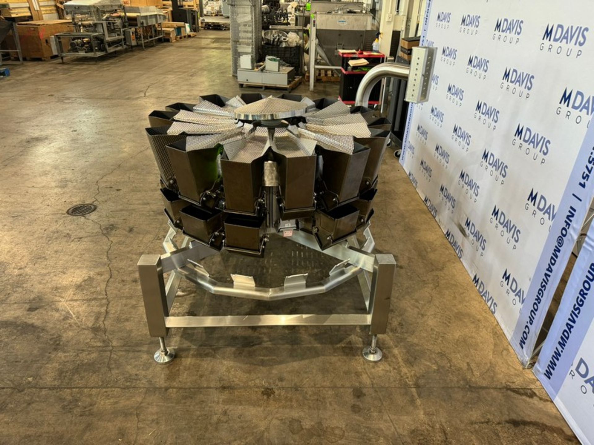 WeighPack Systems Inc. 14-Head Primocombi Scale, M/N 14H25LM, S/N 7132, Mounted on S/S Frame, with - Image 4 of 12