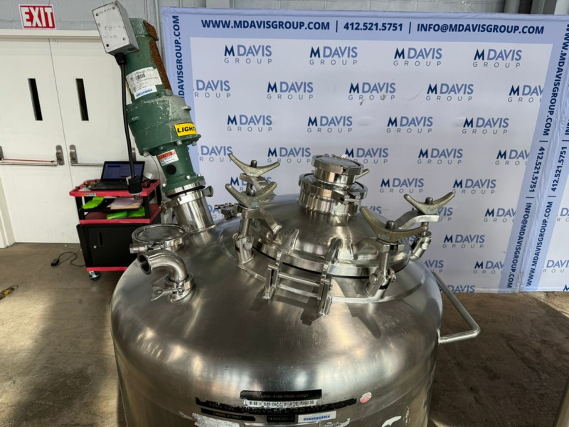 Precision Stainless Inc. 90 Gal. S/S Vacuum Mixer, MFG’s S/N 9477-2, Nat’l BD S/N 2714, Max. Working - Image 4 of 13